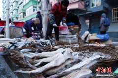 黑龙江哈尔滨变“天然大冰箱”冻